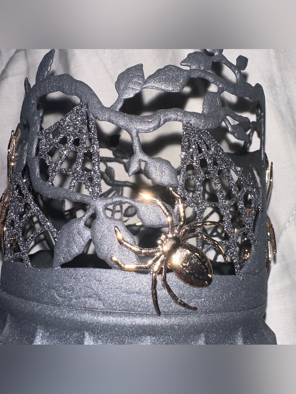 Bath & Body Works Black and Gold Spider Candle Holder - Picture 4 of 4